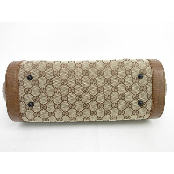 GUCCI Bamboo Handbag GG Canvas Bag - Picture 4 of 10